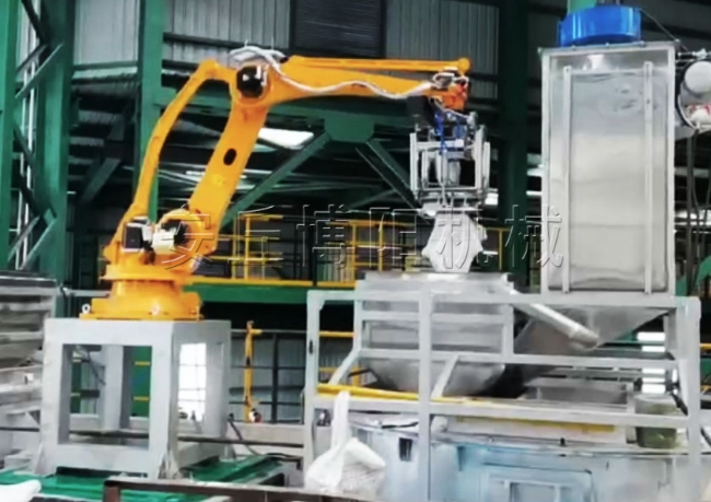 聚丙烯自動拆包機流程、煙臺全自動拆垛拆包機械手