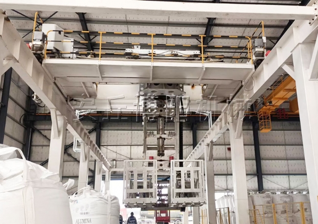 氧化鋁全自動噸袋裝車機(jī)流程是什么？